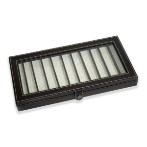 Caja plumas vidrio